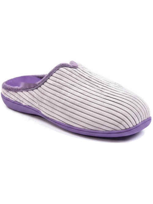 Pantofole donna tinta unita velluto a coste sintetico ozabi - Kiabi Pantofole donna tinta unita velluto a coste sintetico ozabi - Kiabi