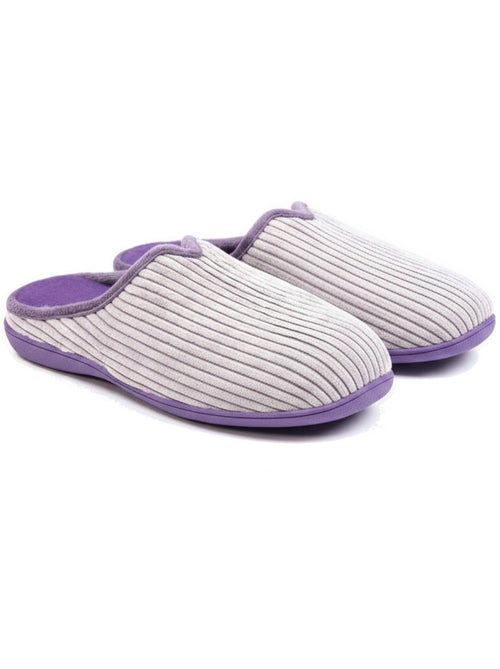 Pantofole donna tinta unita velluto a coste sintetico ozabi - Kiabi Pantofole donna tinta unita velluto a coste sintetico ozabi - Kiabi