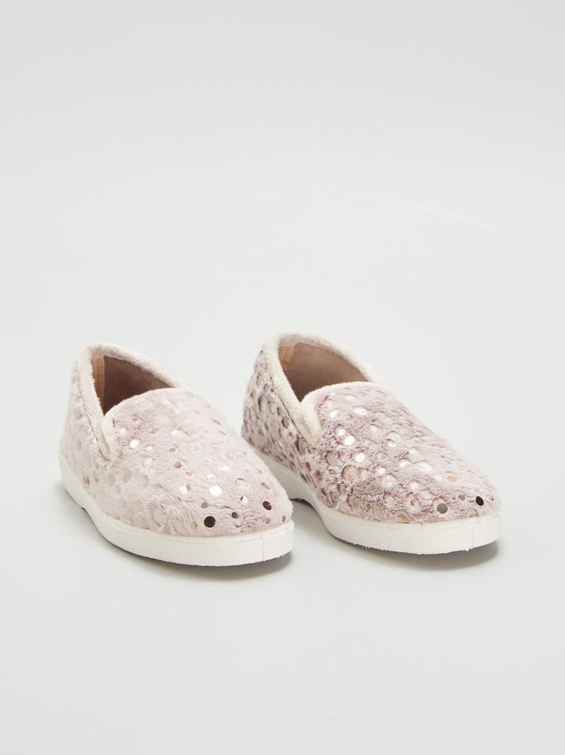 Pantofole effetto montone BEIGE - Kiabi