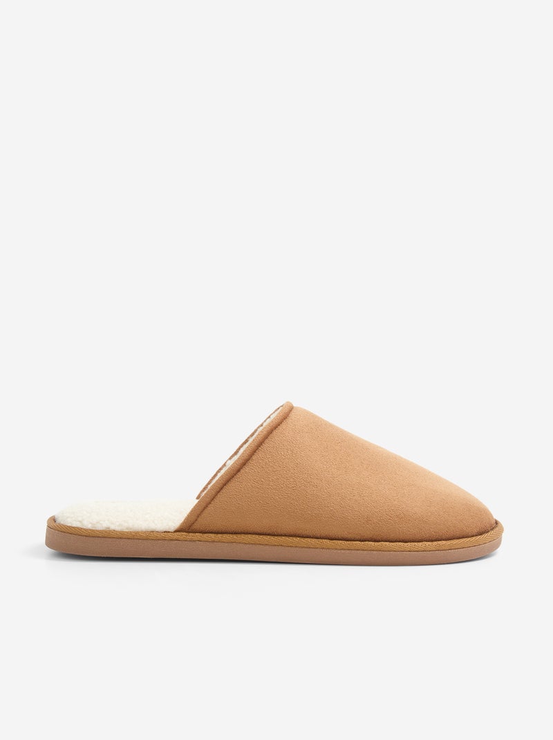 Pantofole imbottite Marrone - Kiabi