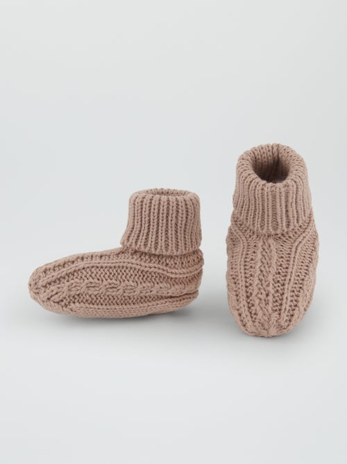 Pantofole in maglia all'uncinetto - Kiabi