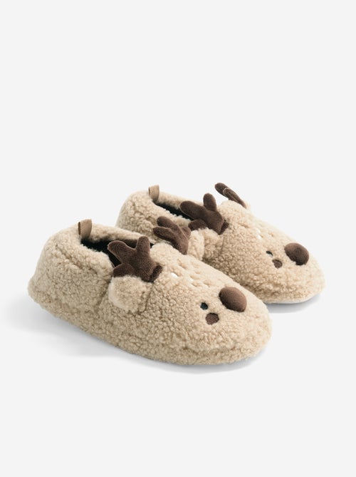 Pantofole in materiale effetto montone - Kiabi