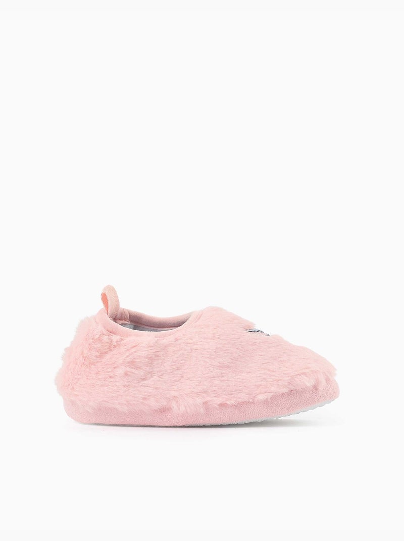 Pantofole in morbido peluche con ricamo stitch Rosa chiaro - Kiabi
