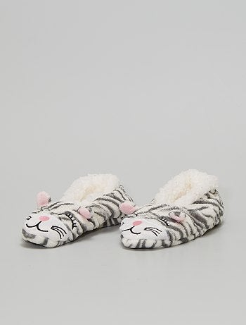 Pantofole morbide, in maglia, a strappo, con stampe - taglia 31/33 - Kiabi