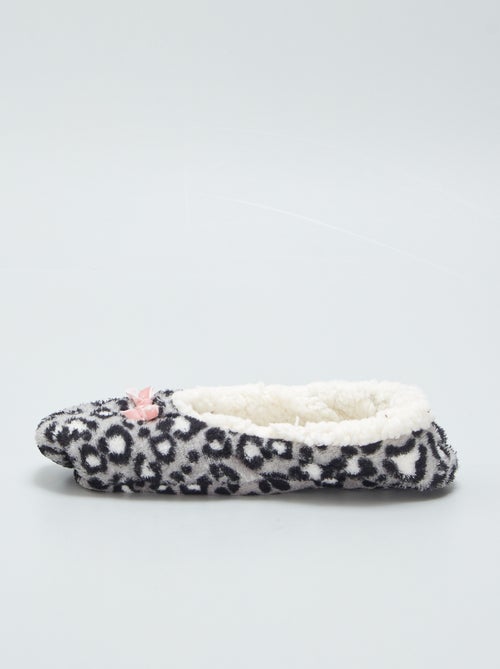 Pantofole in pile 'leopardo' - Kiabi