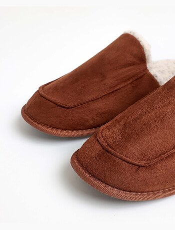 Pantofole in sherpa marrone da uomo ADMAS