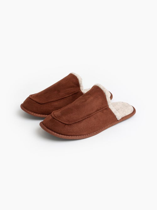 Pantofole in sherpa marrone da uomo ADMAS - Kiabi