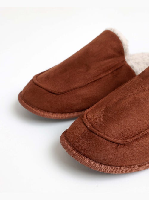 Pantofole in sherpa marrone da uomo ADMAS - Kiabi