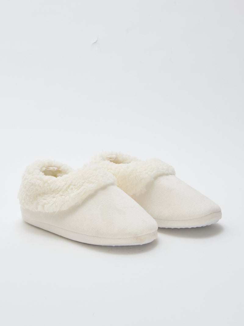 Pantofole in simil suede Beige - Kiabi