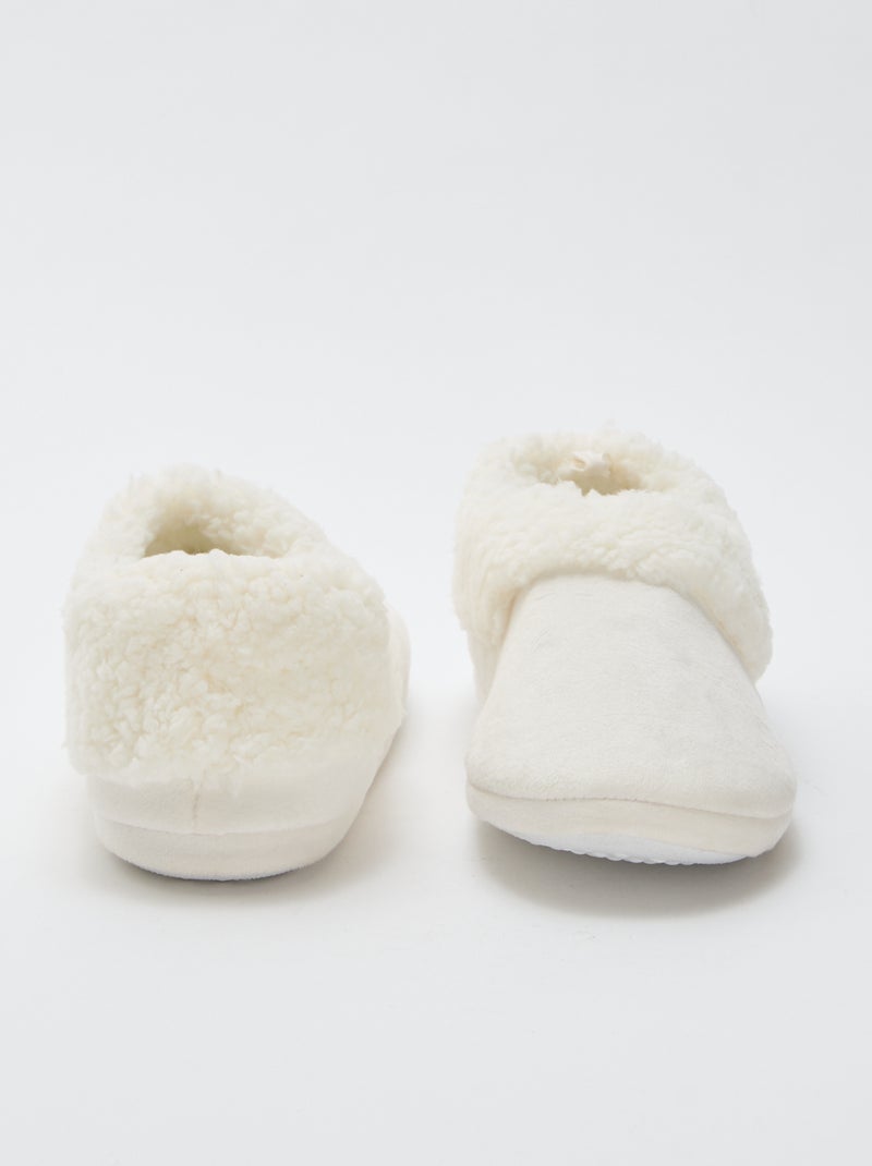 Pantofole in simil suede Beige - Kiabi