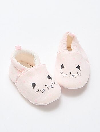 Pantofole in tessuto con stampa animalier
