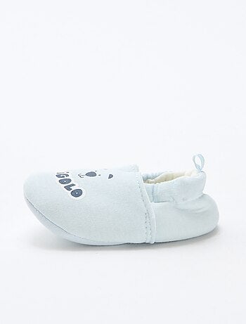 Pantofole in tessuto con stampa animalier