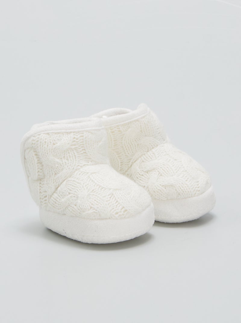 Pantofole in tricot BEIGE - Kiabi