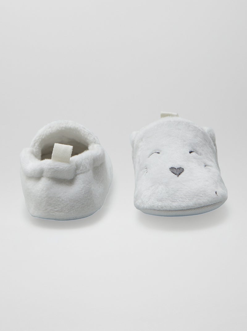 Pantofole in velluto BIANCO - Kiabi