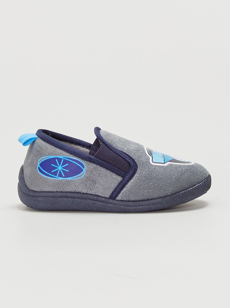 Pantofole in velluto chiuse grigio - Kiabi
