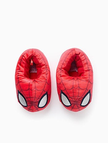 Pantofole in velluto con imbottitura 'spider-man'
