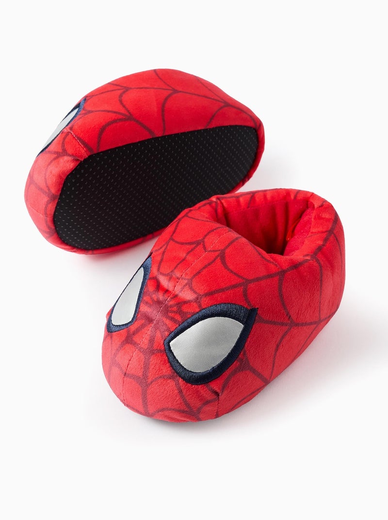 Pantofole in velluto con imbottitura 'spider-man' Rosso - Kiabi