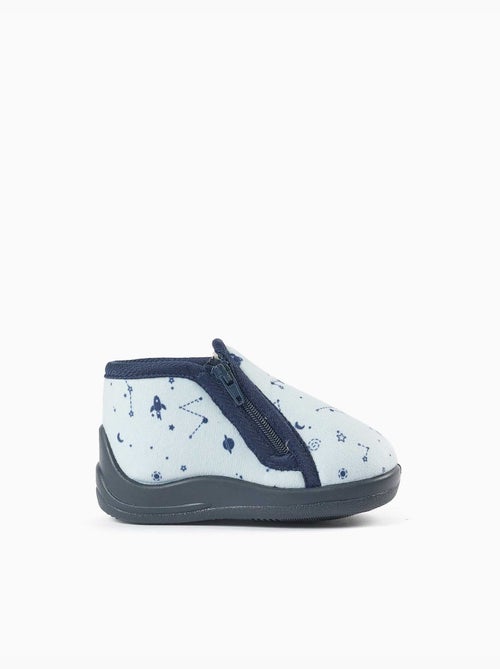 Pantofole in velluto con motivo spaziale - Kiabi