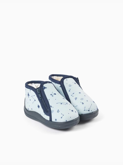 Pantofole in velluto con motivo spaziale - Kiabi