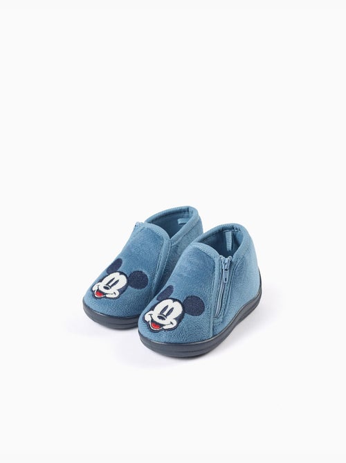 Pantofole in velluto con ricamo Mickey - Kiabi Pantofole in velluto con ricamo Mickey - Kiabi