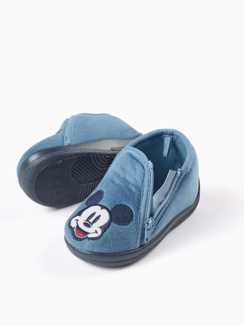 Pantofole in velluto con ricamo Mickey - Kiabi Pantofole in velluto con ricamo Mickey - Kiabi