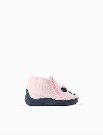 Pantofole in velluto con ricamo Minnie