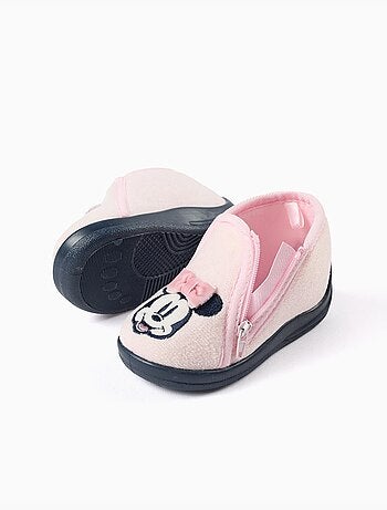 Pantofole in velluto con ricamo Minnie