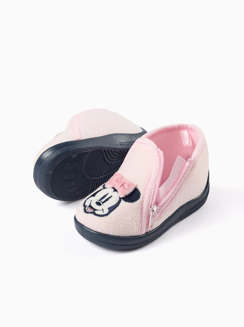 Pantofole in velluto con ricamo Minnie Rosa chiaro - Kiabi