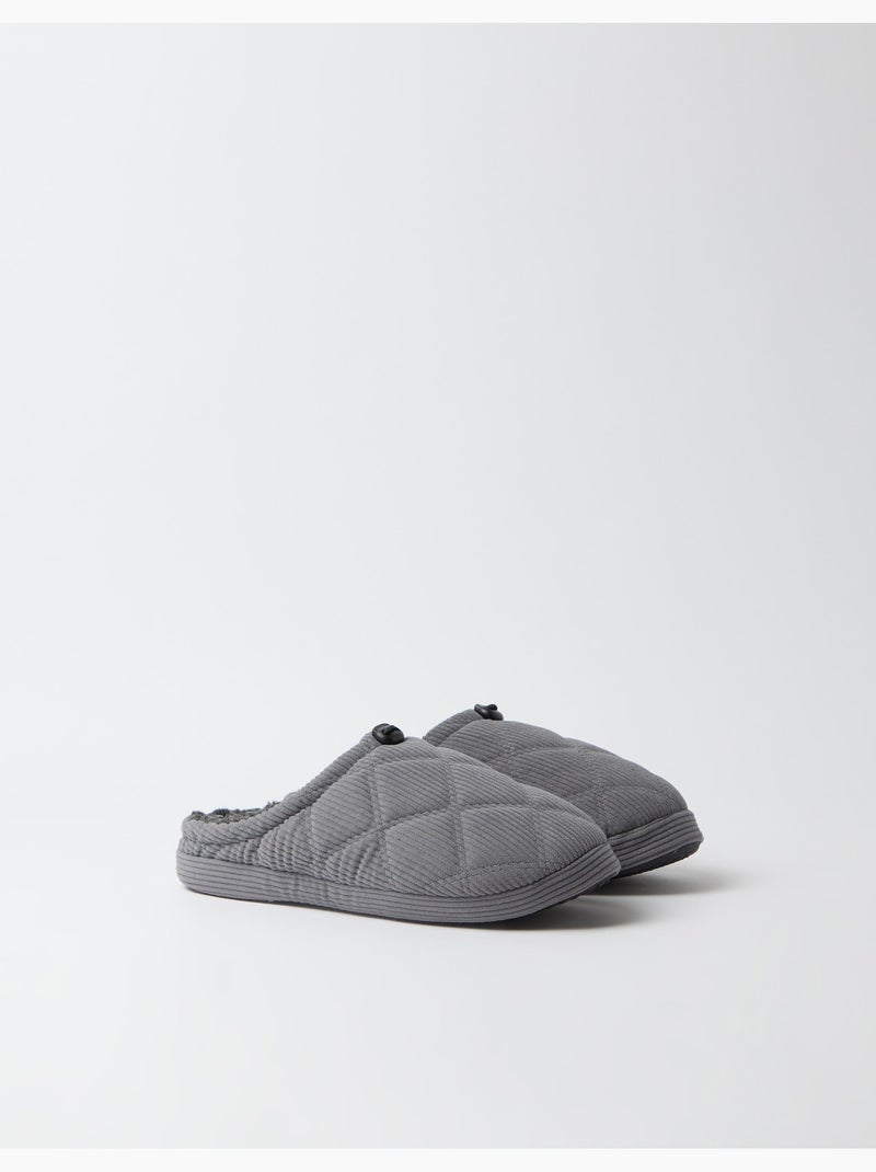 Pantofole in velluto da camera da letto, mo fashion Grigio - Kiabi