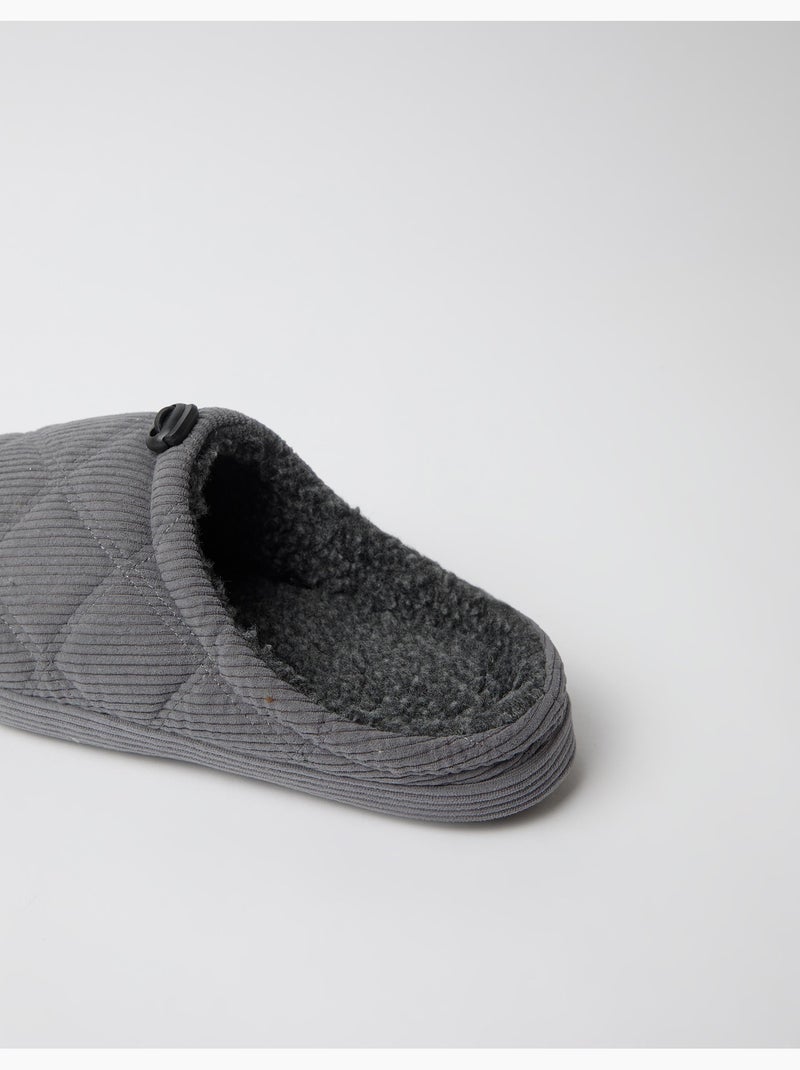 Pantofole in velluto da camera da letto, mo fashion Grigio - Kiabi