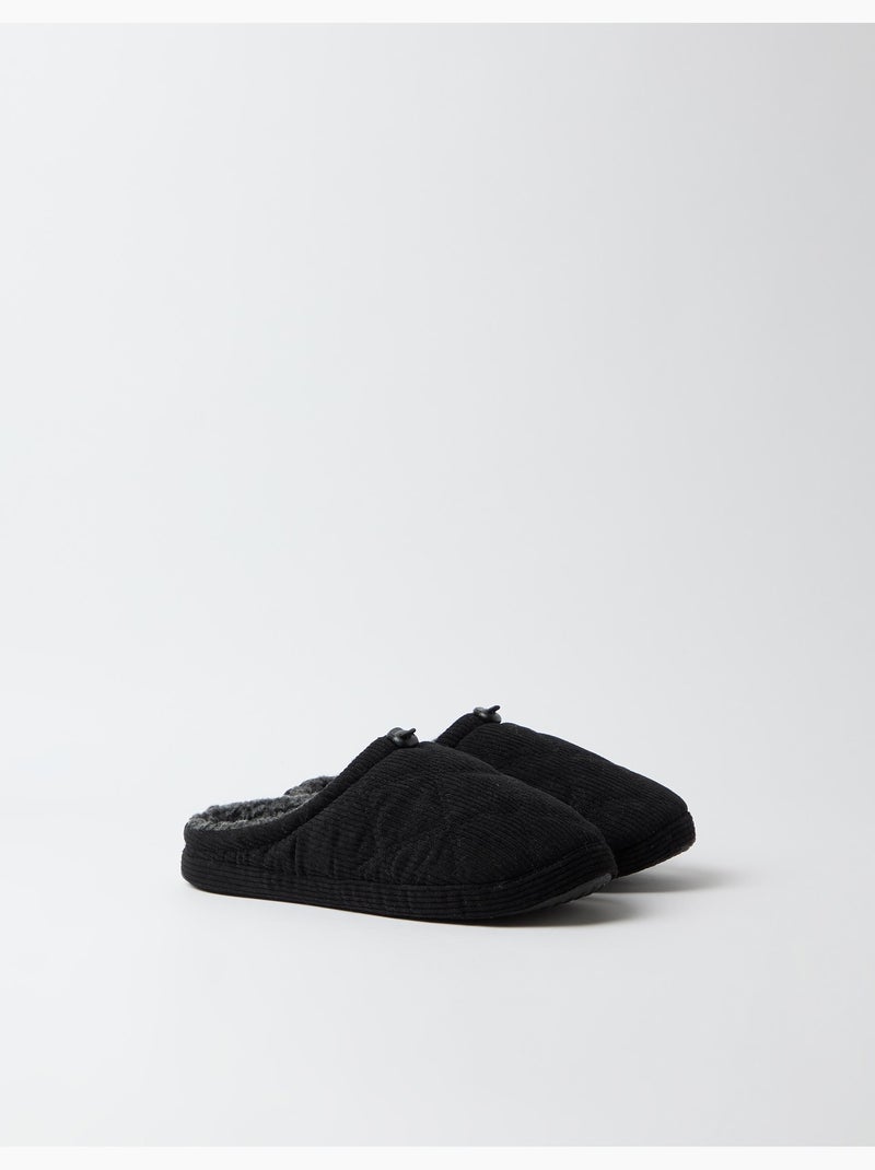 Pantofole in velluto da camera da letto, mo fashion Nero - Kiabi