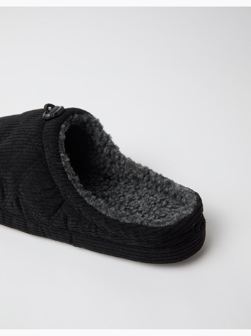 Pantofole in velluto da camera da letto, mo fashion Nero - Kiabi