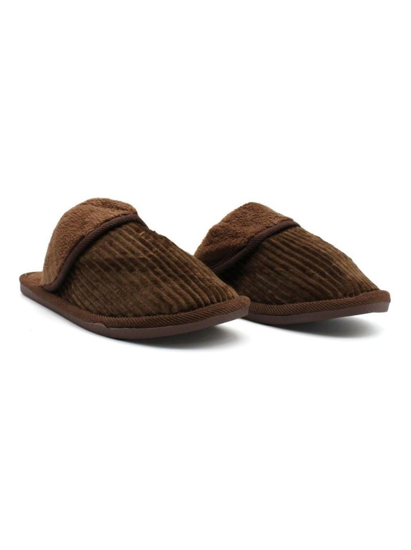 Pantofole in velluto Kebello Marrone - Kiabi