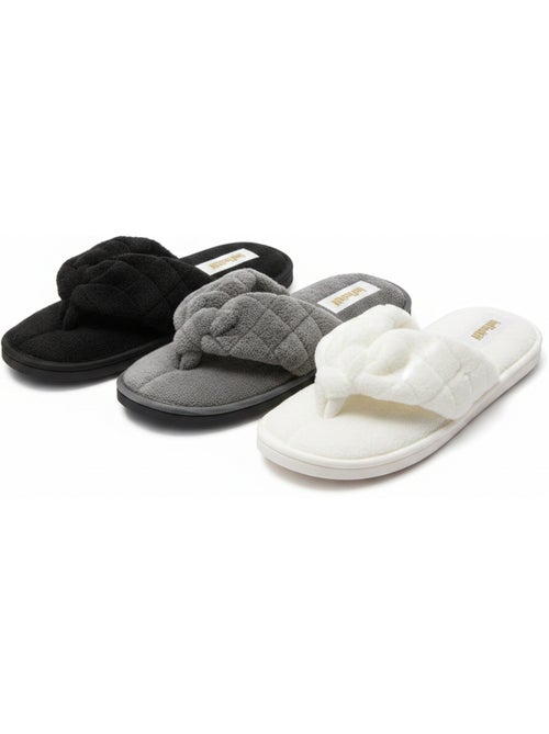 Pantofole Infradito Spugna Donna Confezione 3 Paia INFINITIF PARIS - Kiabi Pantofole Infradito Spugna Donna Confezione 3 Paia INFINITIF PARIS - Kiabi