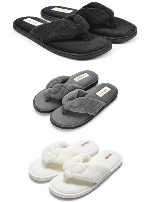 Pantofole Infradito Spugna Donna Confezione 3 Paia INFINITIF PARIS - Kiabi Pantofole Infradito Spugna Donna Confezione 3 Paia INFINITIF PARIS - Kiabi