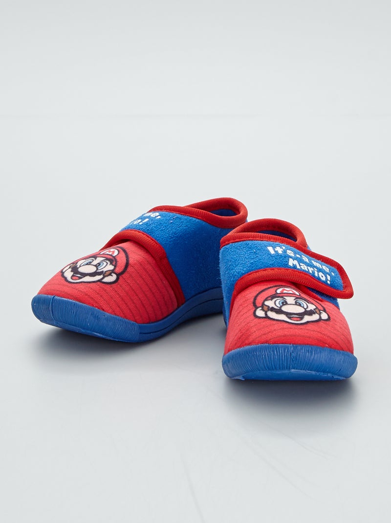 Pantofole 'Mario' in velluto ROSSO - Kiabi