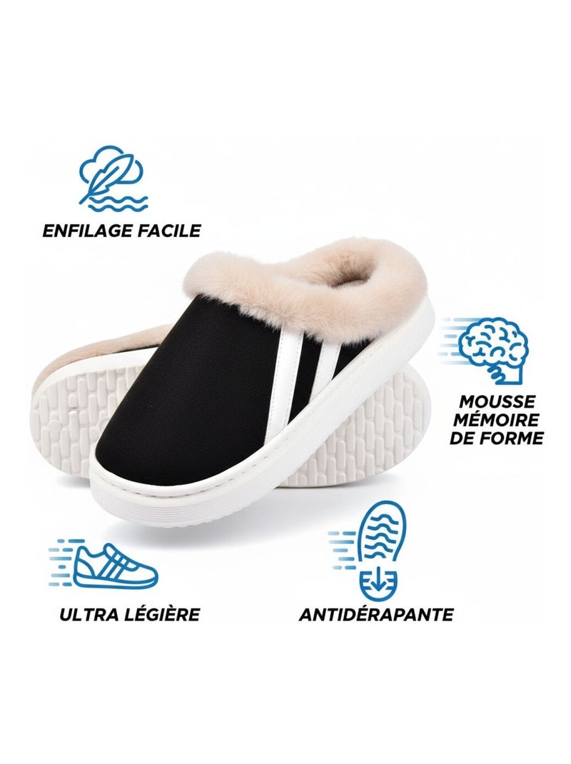 Pantofole miste invernali foderate ND10929 Nero - Kiabi