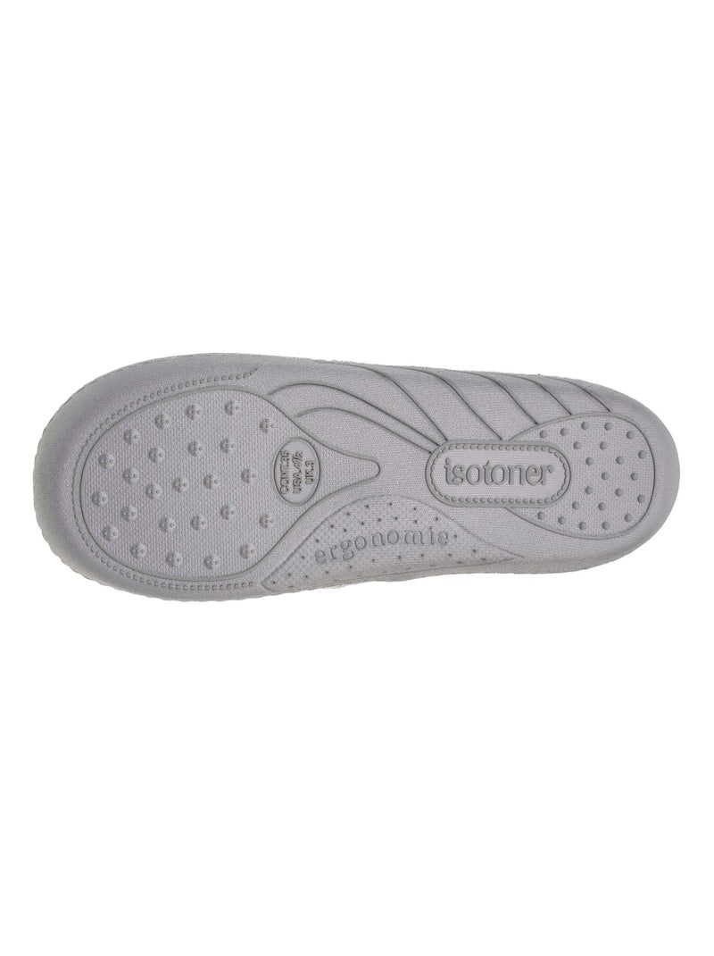 Pantofole mocassini Facile da infilare, suola ergonomica e bambina Isotoner Grigio melangiato - Kiabi