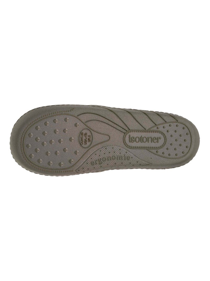 Pantofole mocassini Facile da infilare, suola ergonomica e bambino Isotoner Cachi - Kiabi