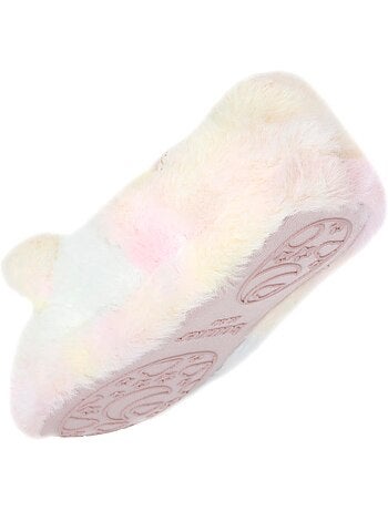 Pantofole mocassini imitazione di pelliccia, suola bambina isotoner