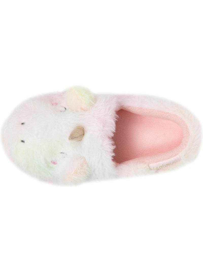 Pantofole mocassini imitazione di pelliccia, suola bambina isotoner Rosa/Giallo - Kiabi