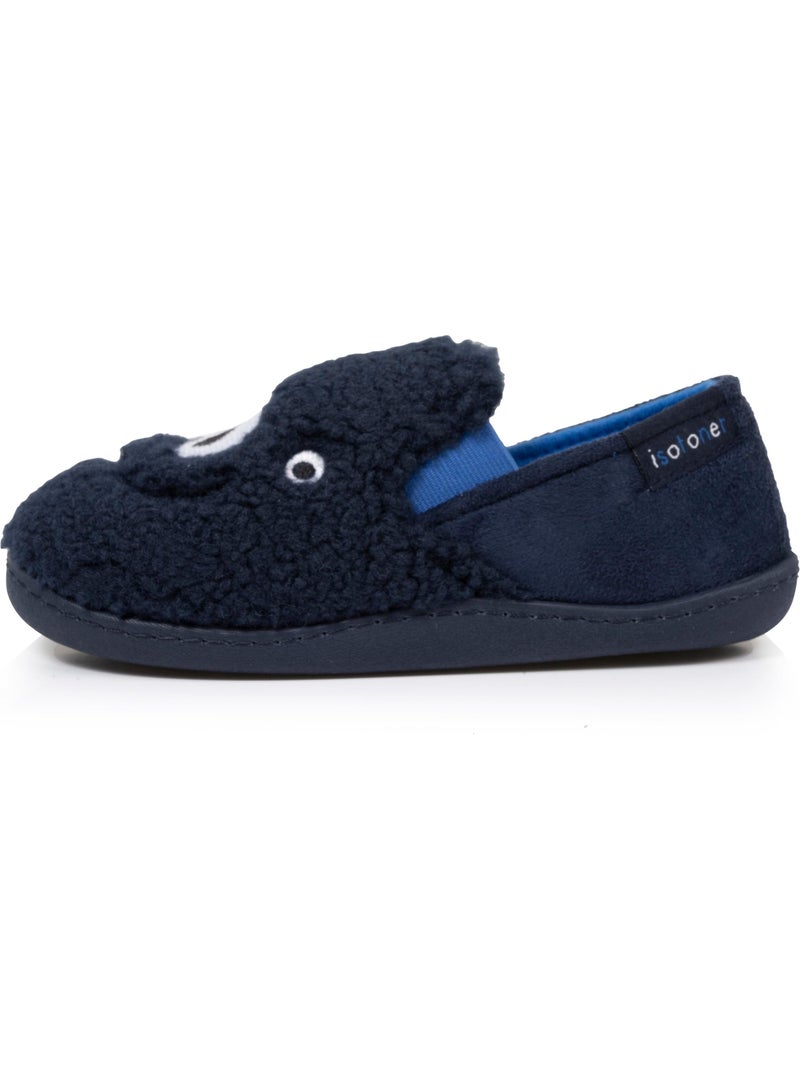 Pantofole mocassini in sherpa, suola antiscivolo bambino isotoner Blu marino - Kiabi