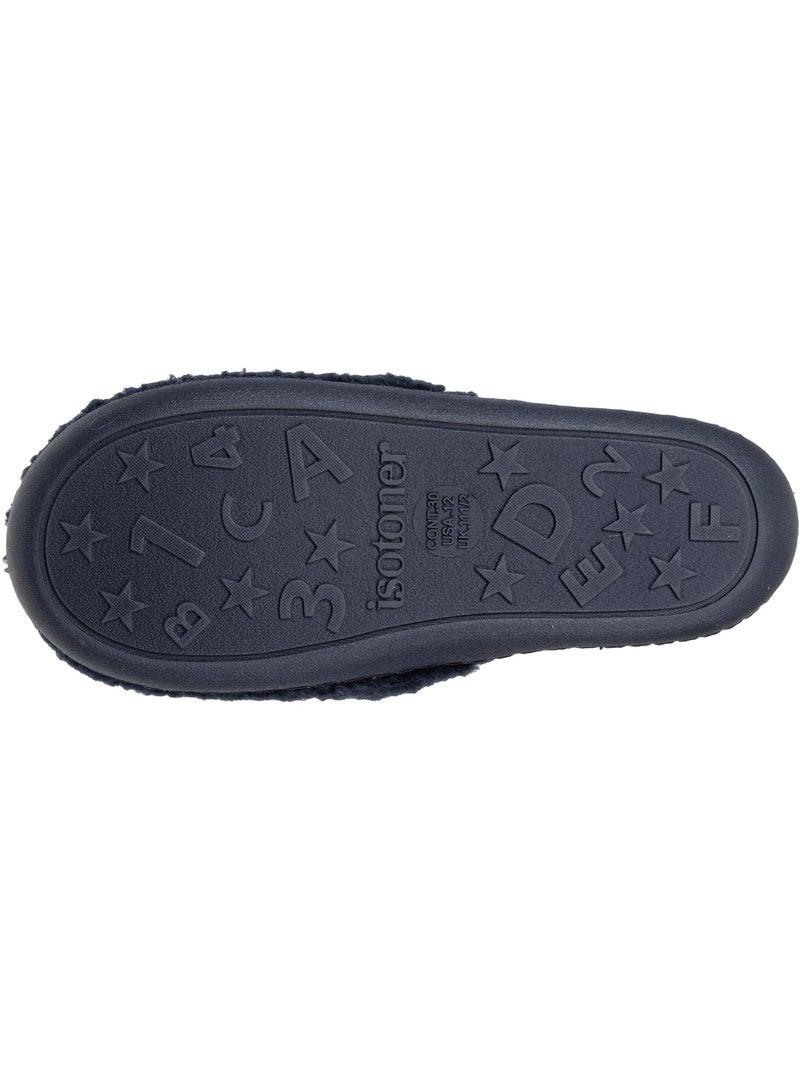 Pantofole mocassini in sherpa, suola antiscivolo bambino isotoner Blu marino - Kiabi