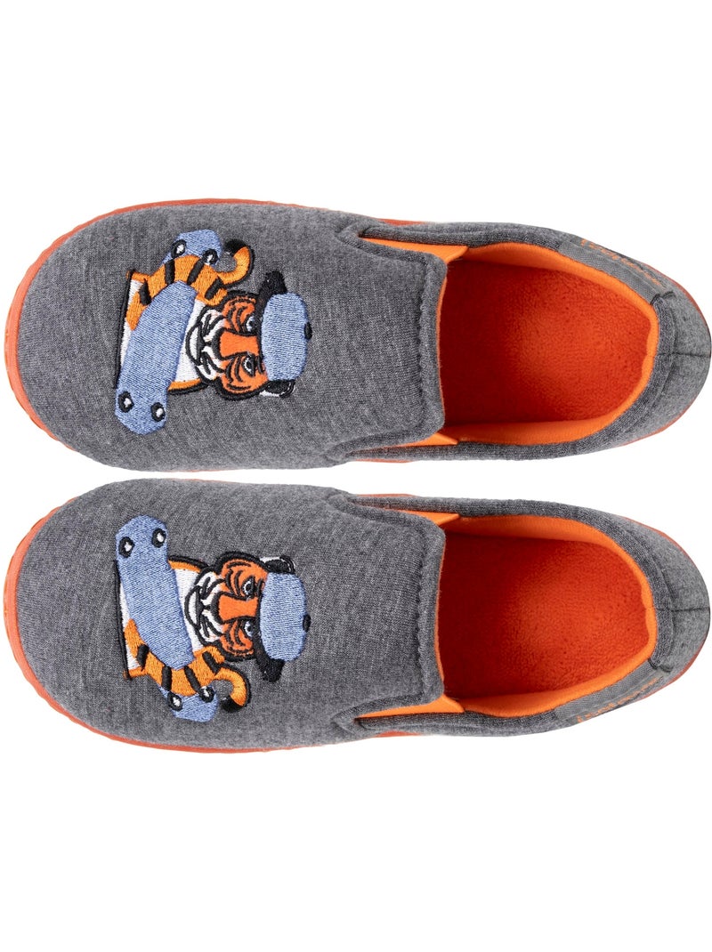 Pantofole mocassini maglia, sostegno del piede, suola bambino isotoner Grigio melangiato - Kiabi