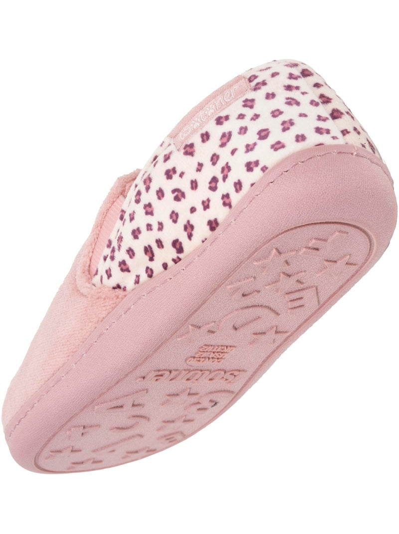 Pantofole mocassini microfibra, sostegno morbido, facile da bambina Isotoner Rosa chiaro - Kiabi