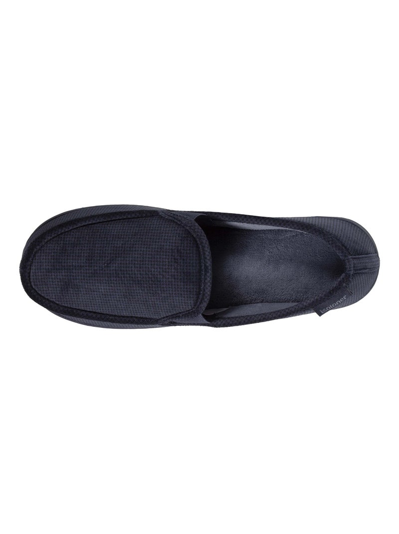 Pantofole mocassini Morbidissimo velluto uomo Isotoner Blu marino - Kiabi