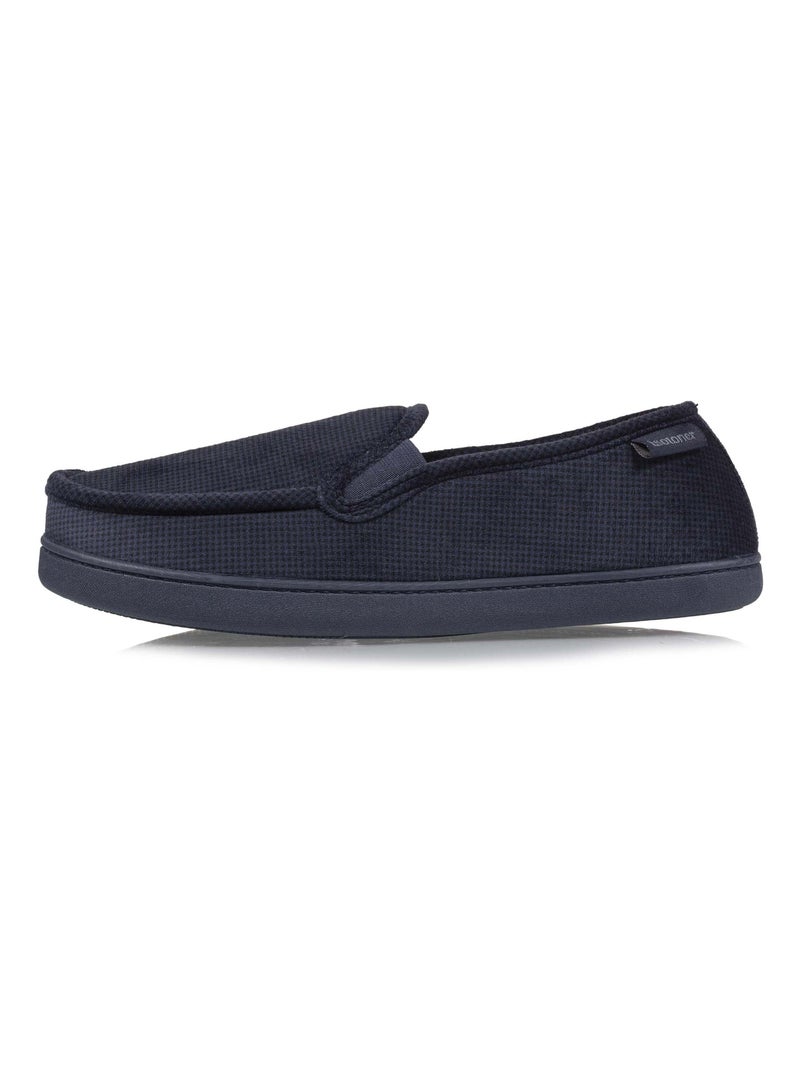 Pantofole mocassini Morbidissimo velluto uomo Isotoner Blu marino - Kiabi