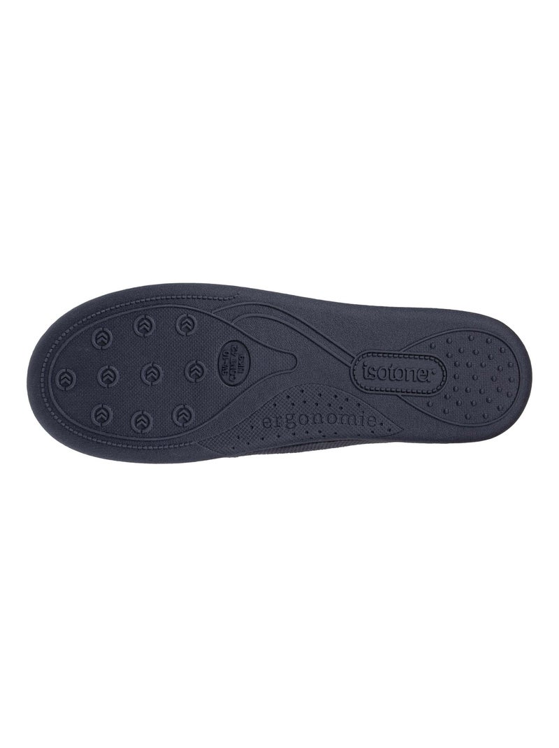 Pantofole mocassini Morbidissimo velluto uomo Isotoner Blu marino - Kiabi