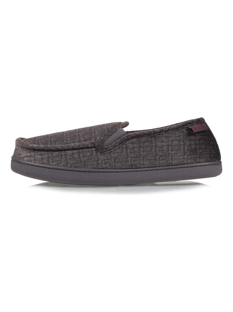 Pantofole mocassini Morbidissimo velluto uomo Isotoner Grigio - Kiabi