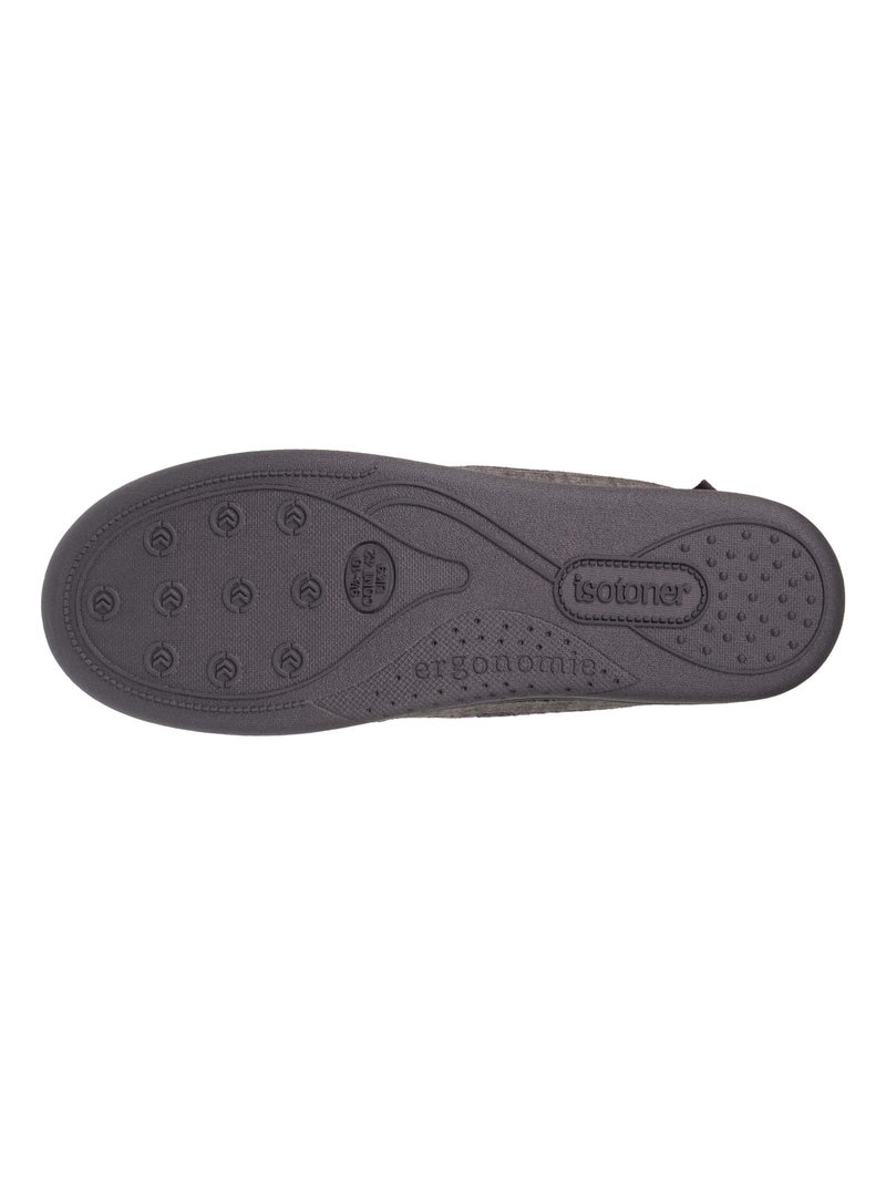 Pantofole mocassini Morbidissimo velluto uomo Isotoner Grigio - Kiabi